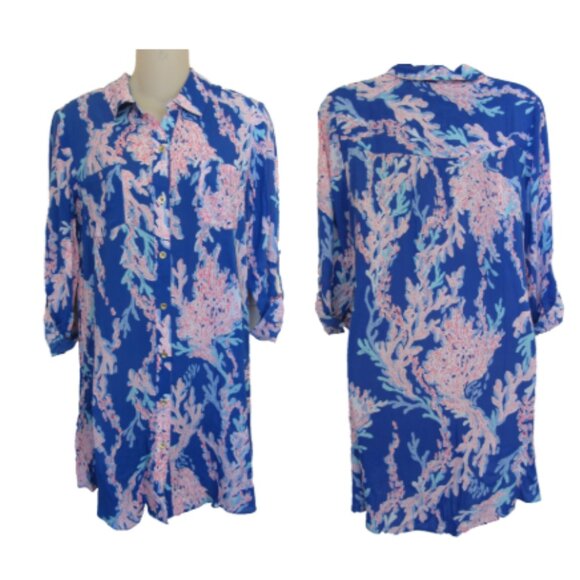Lilly Pulitzer Natalie Shirtdress Swimsuit Cover-Up Size XS NWT - Picture 2 of 5